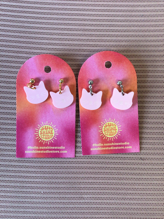 Kitten Face Earrings