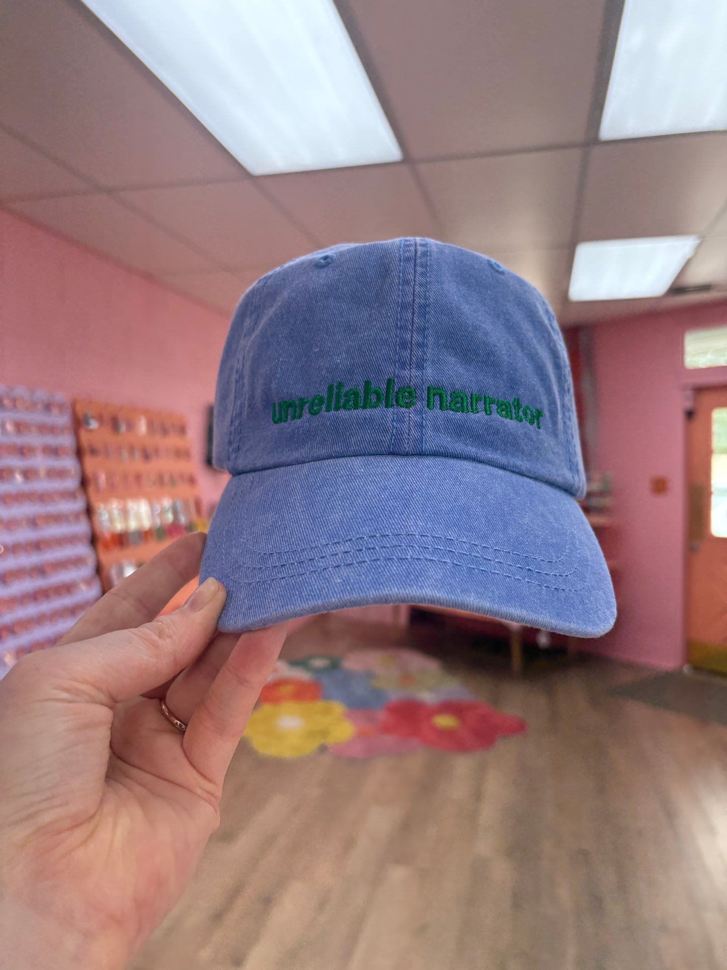 “Unreliable Narrator” Embroidered Hat