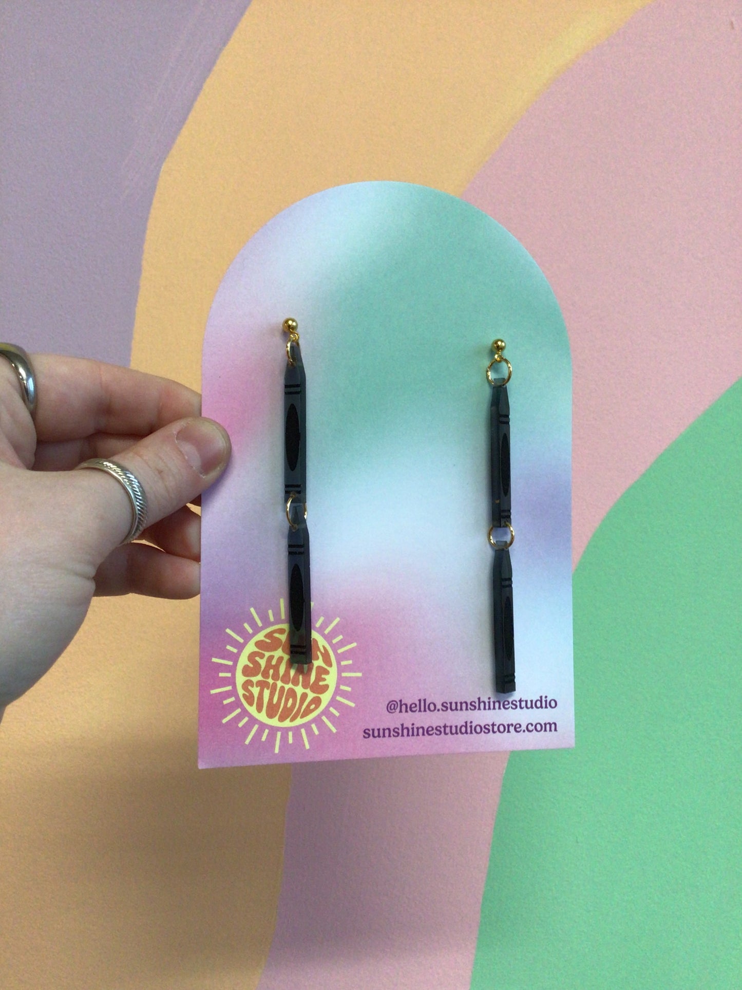 Crayon Dangle Earrings