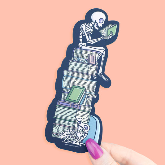 TBR Skeleton, Halloween, Bookish, Bookmark