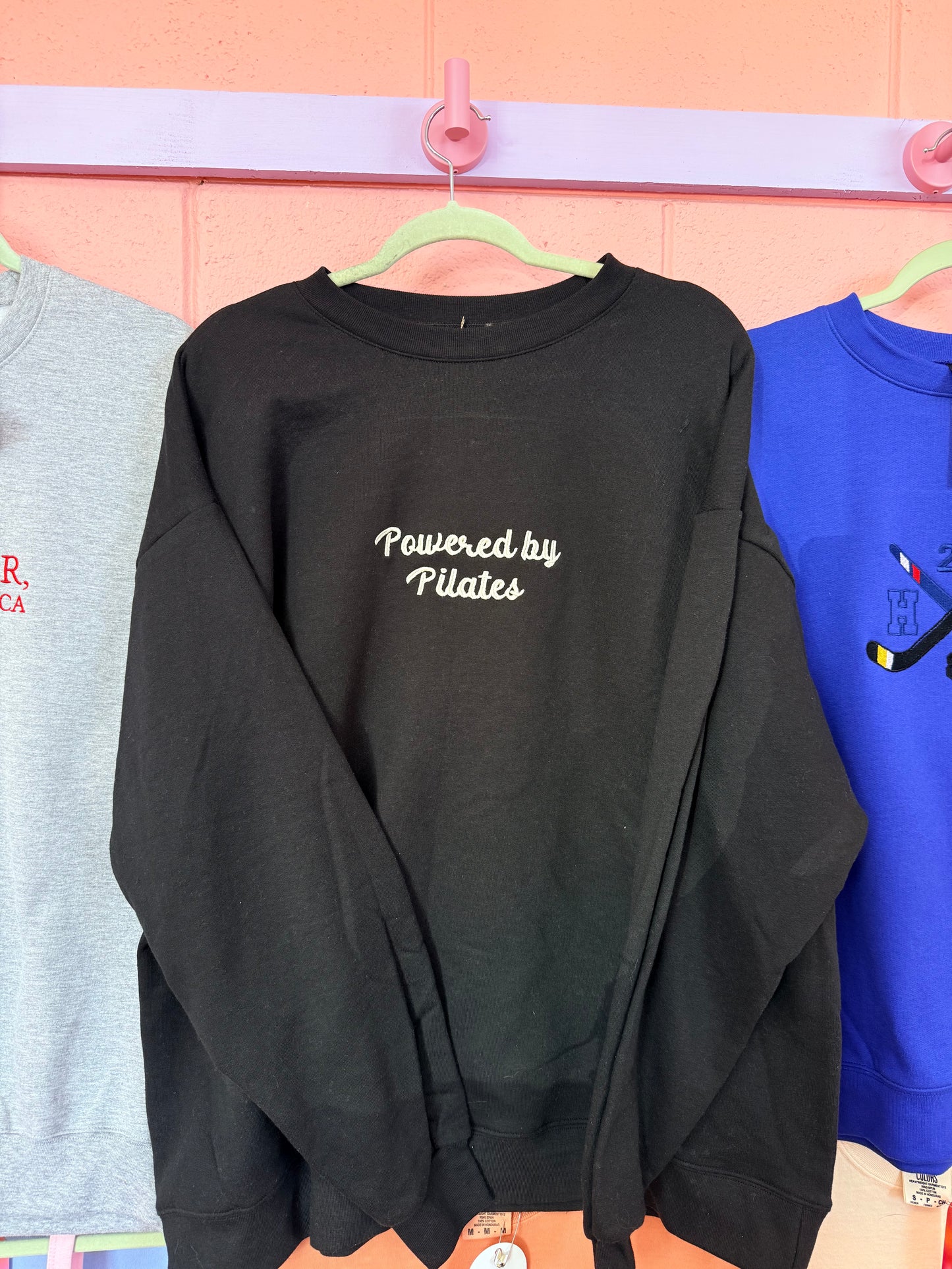 “Powered by Pilates” Embroidered Top