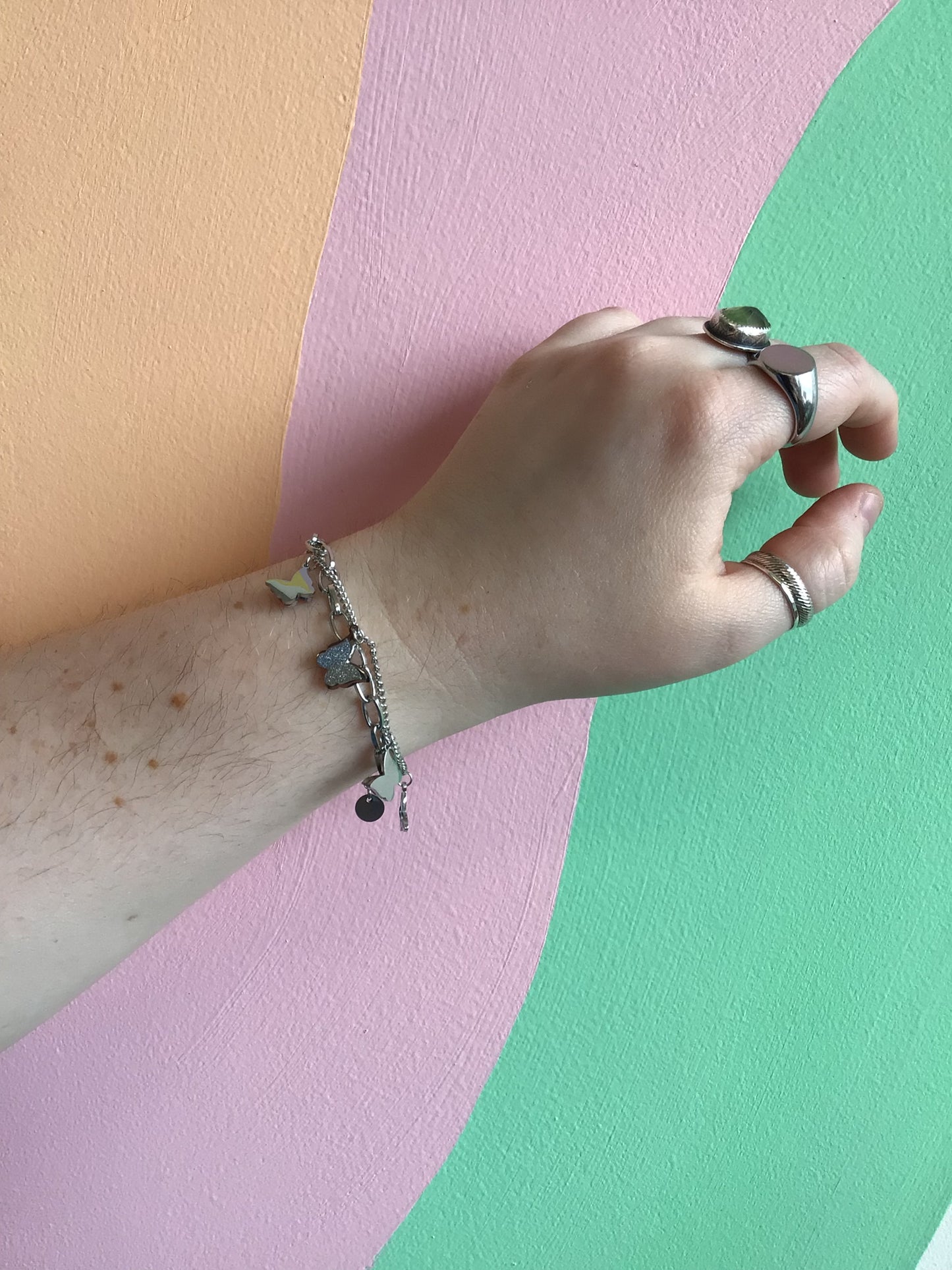 Delicate Layered Butterfly Bracelet
