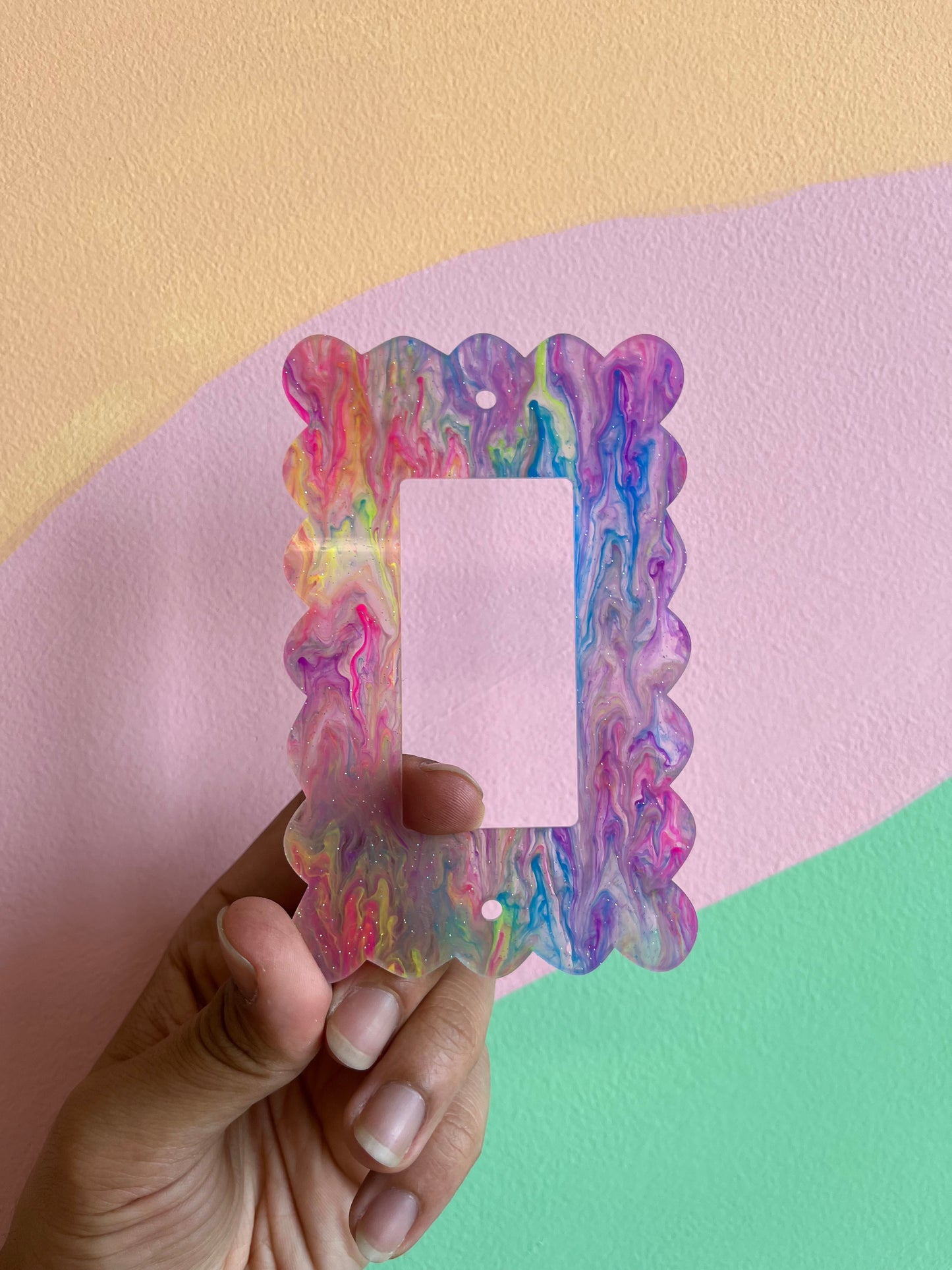 Neon Sparkling Paint Outlet Covers