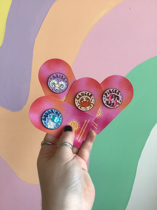 Zodiac Enamel Pins