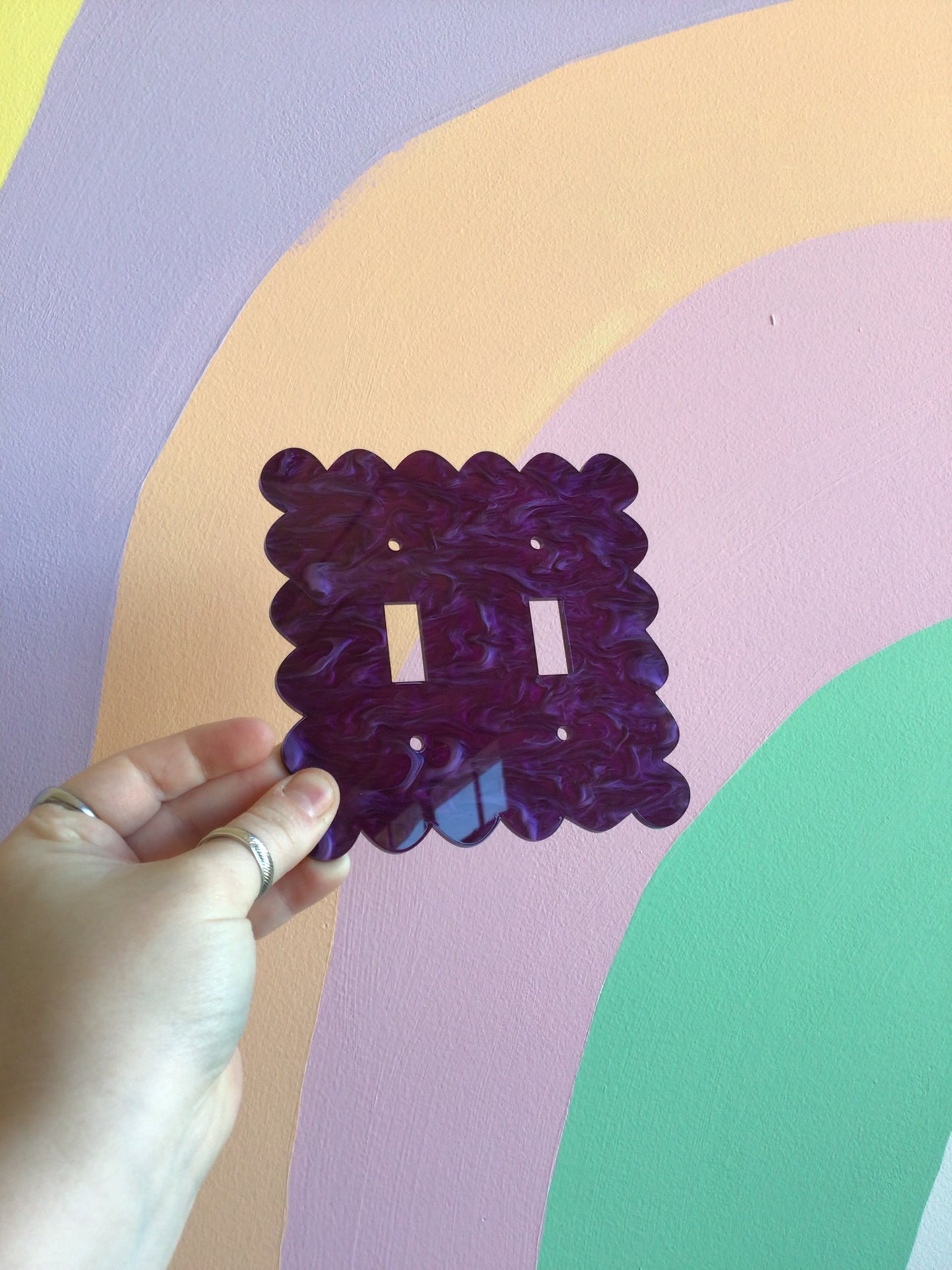 Grape Marble Outlet Covers