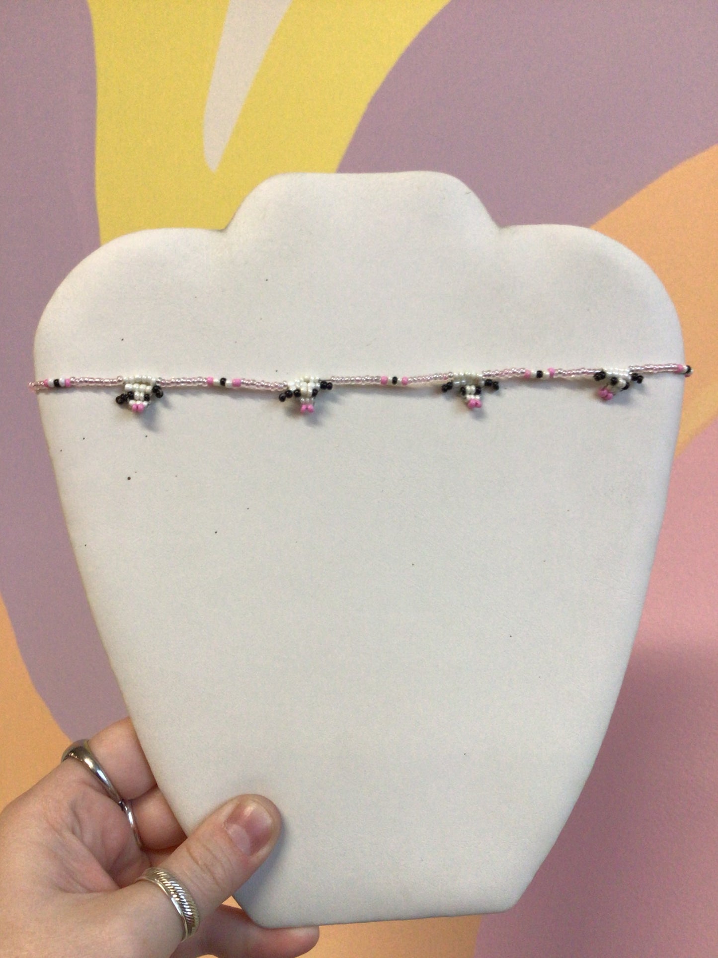 Beaded Possum Choker Necklace