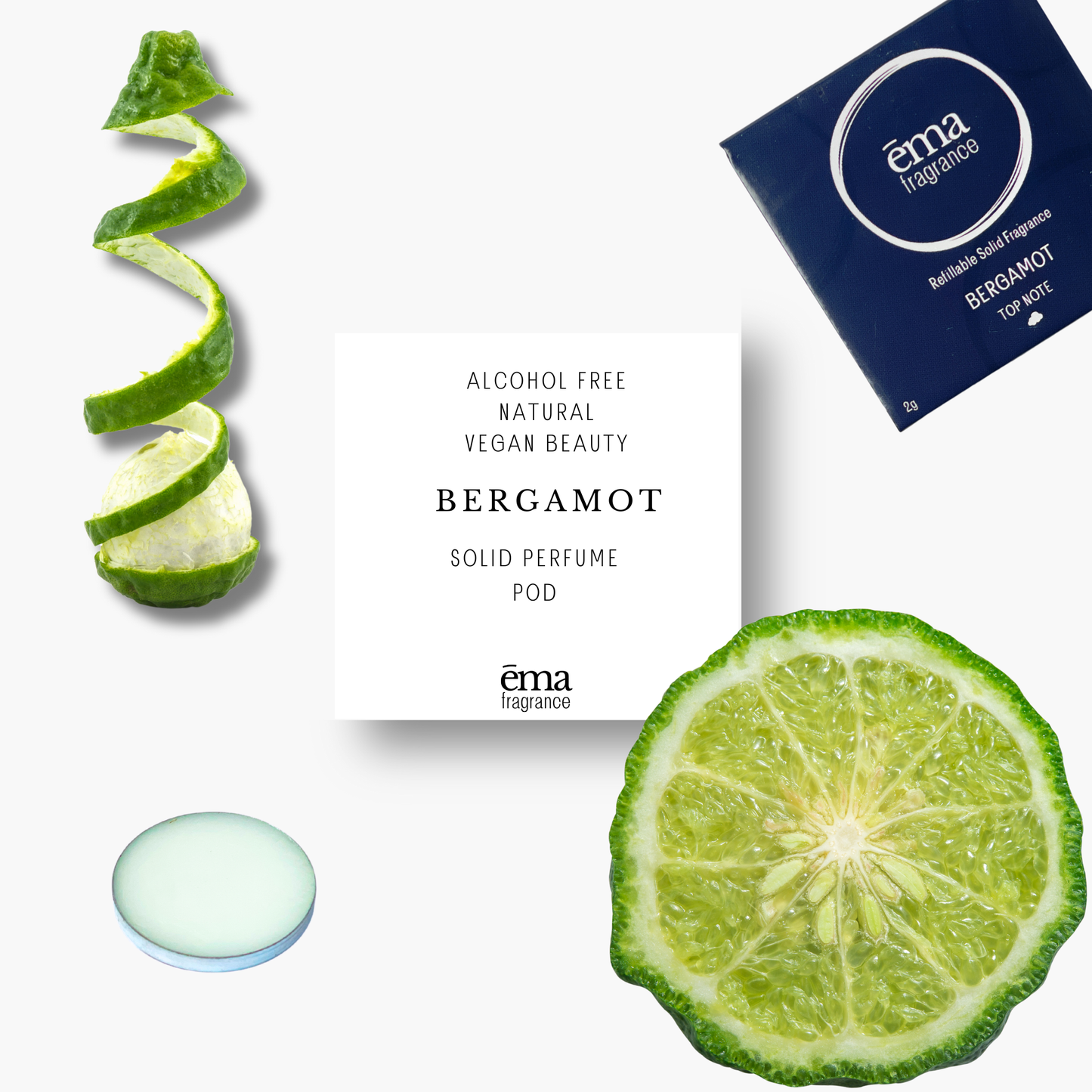 Bergamot Solid Perfume Pod (2g) | Refillable Clean Fragrance
