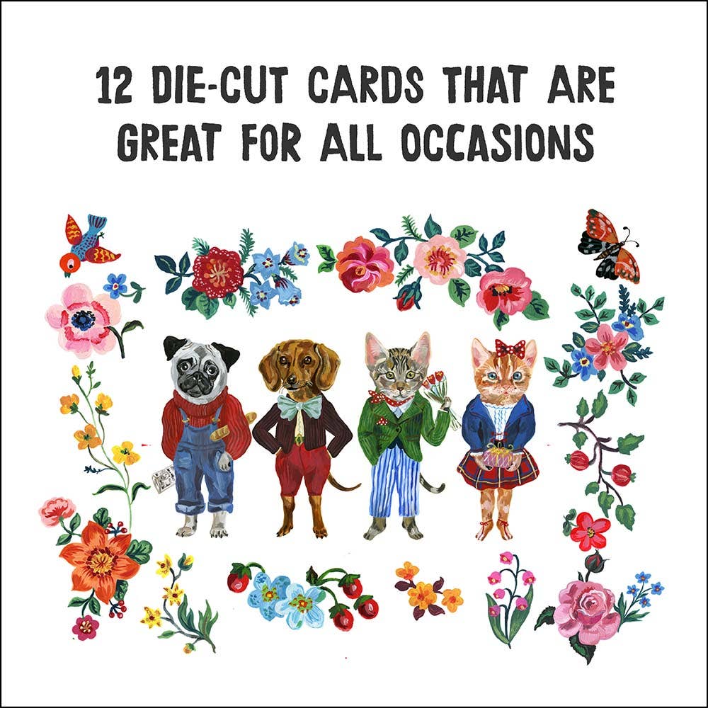 Fancy Fauna: 12 Notecards & Envelopes