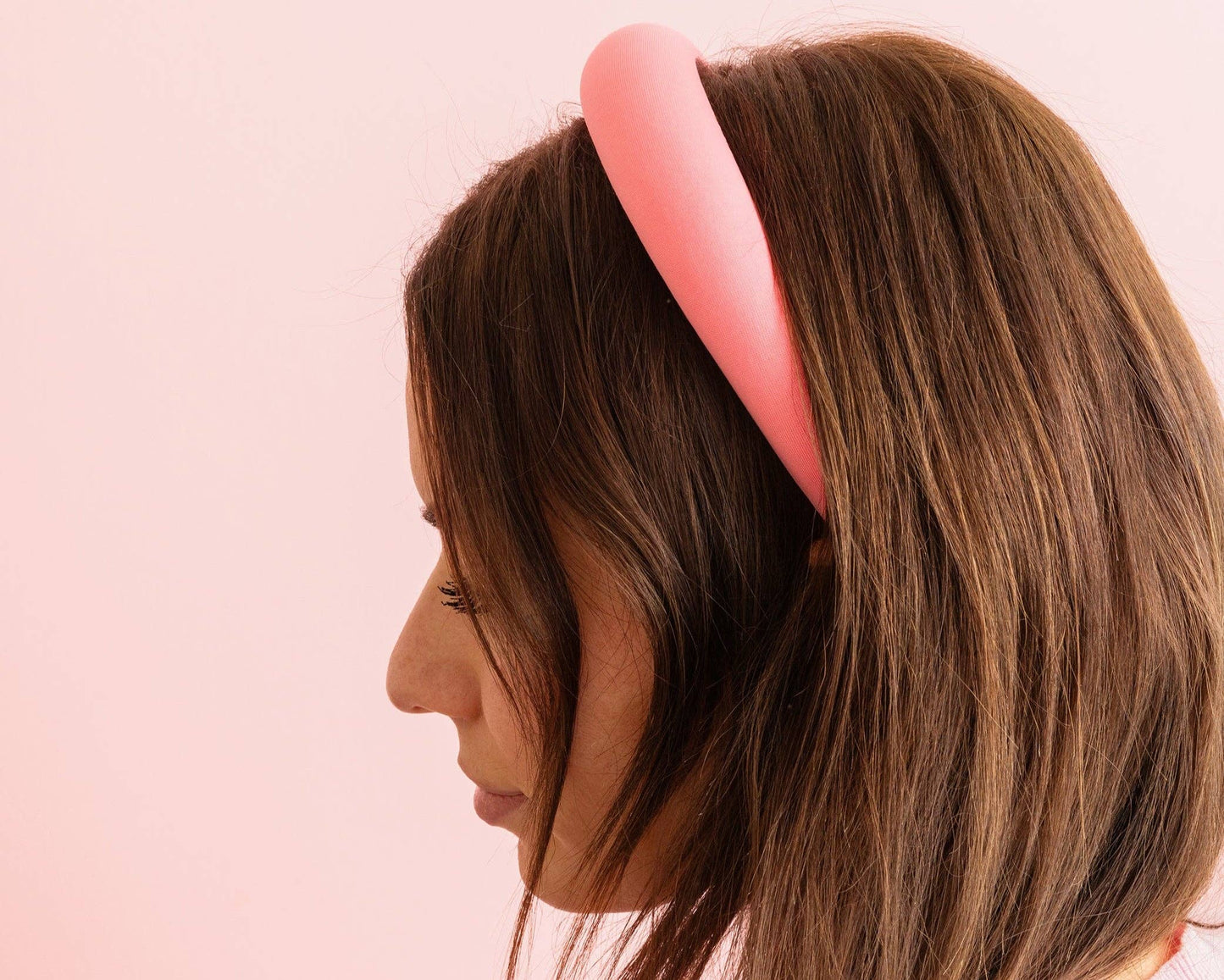 Padded Headband - Mesh - Solid Pink - Ivy