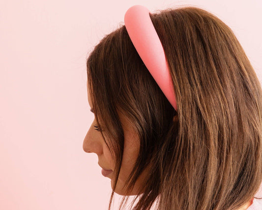 Padded Headband - Mesh - Solid Pink - Ivy