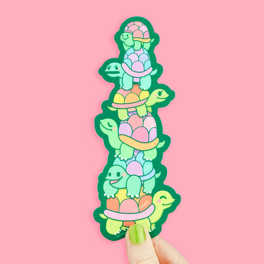 Turtle Stack Long Vinyl Sticker