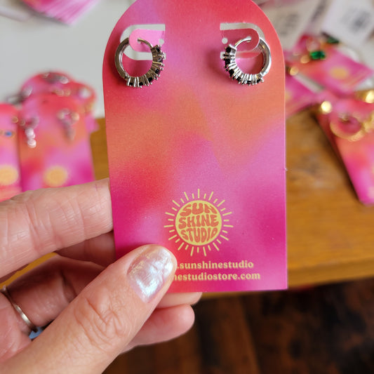 Radiant Gem Small Hoops