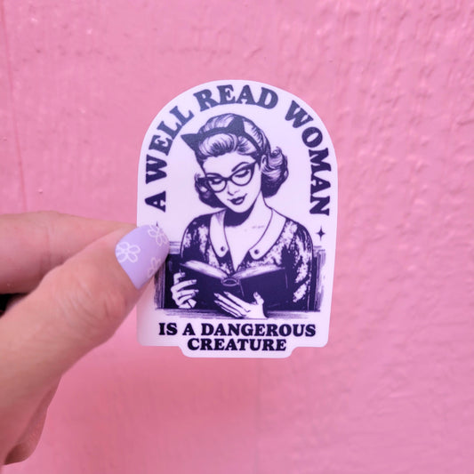 "Well Read Woman" Sticker