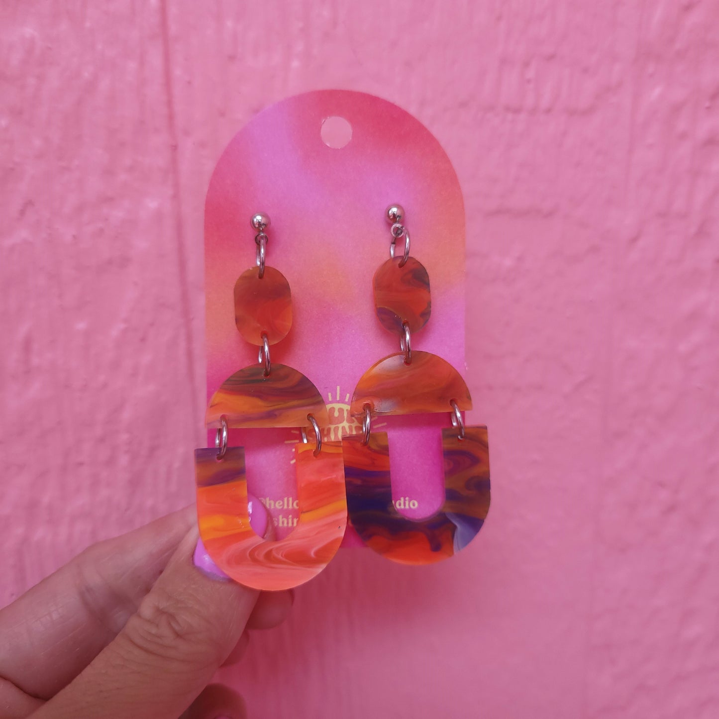 Dropped Arch Dangle Earrings