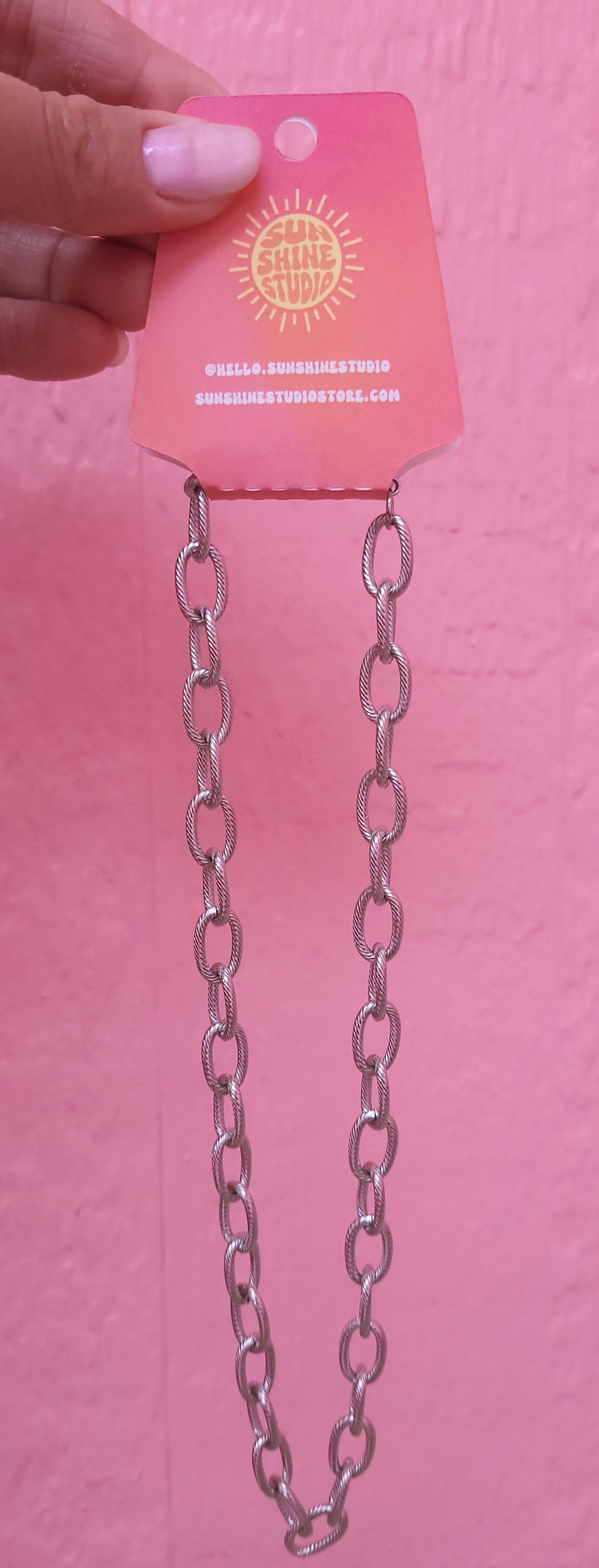 Titanium Textured Trace Chain