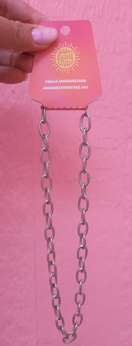 Titanium Textured Trace Chain