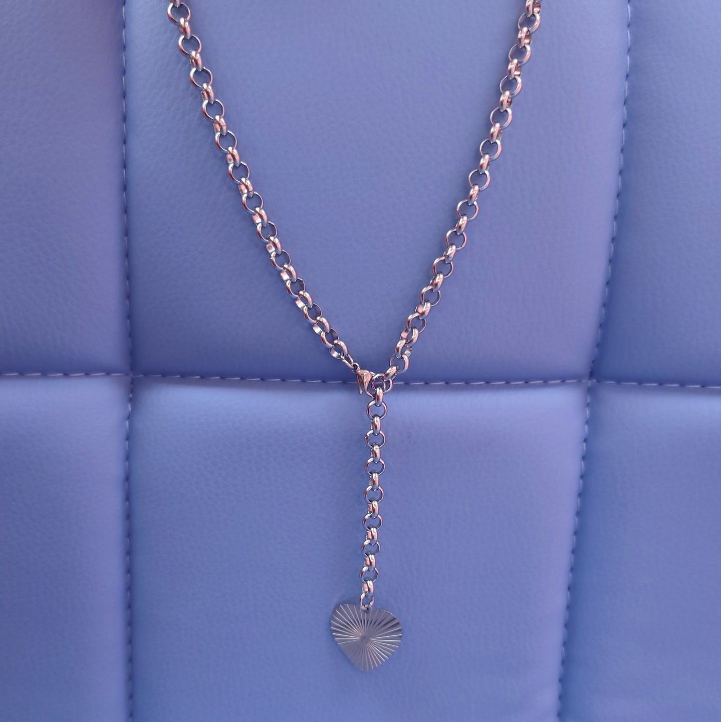 Titanium Front Closure Heart Necklace