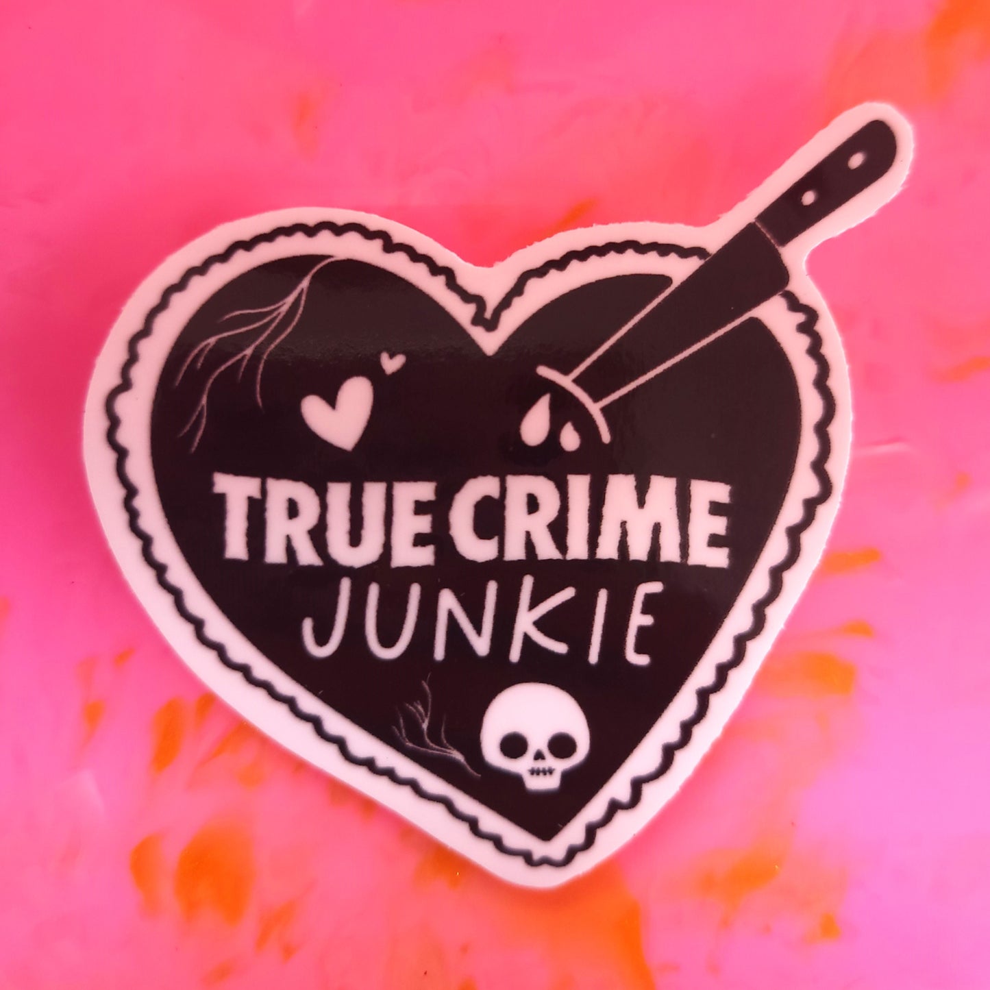 "True Crime Junkie" Sticker