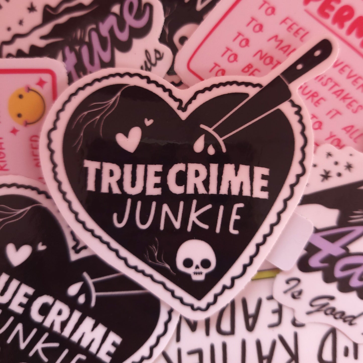 "True Crime Junkie" Sticker