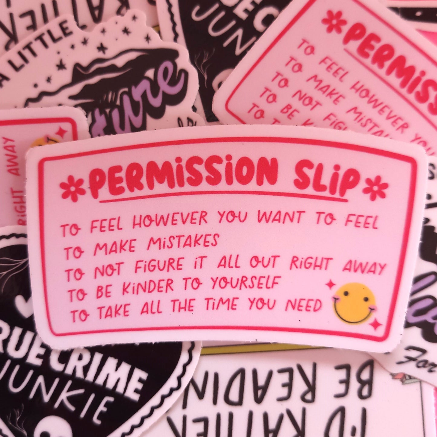 Self Care Permission Slip Sticker