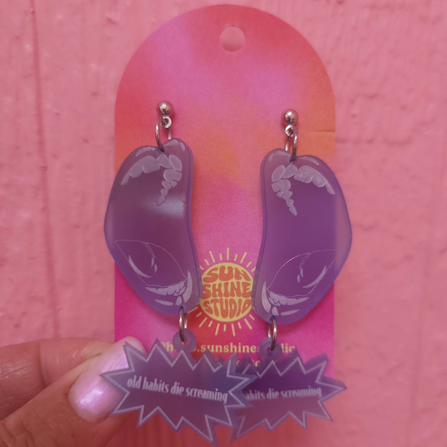 "Old Habits Die Screaming" Earrings