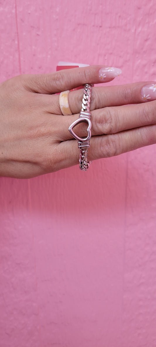 Titanium heart bracelet￼