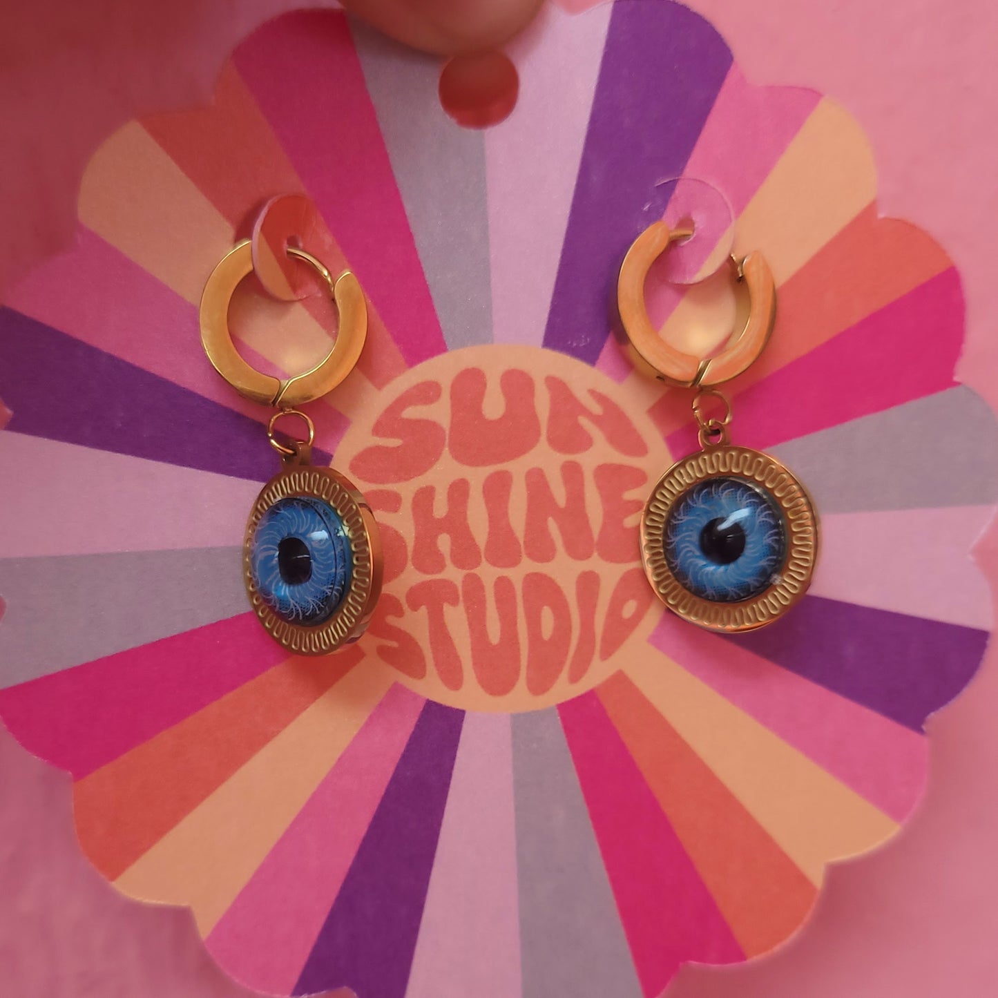 Titanium Eye Charm Earrings