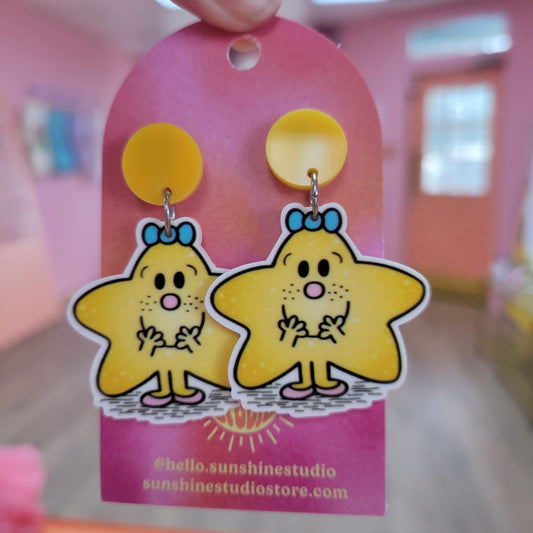 Little Miss Sparkle Acrylic Earrings
