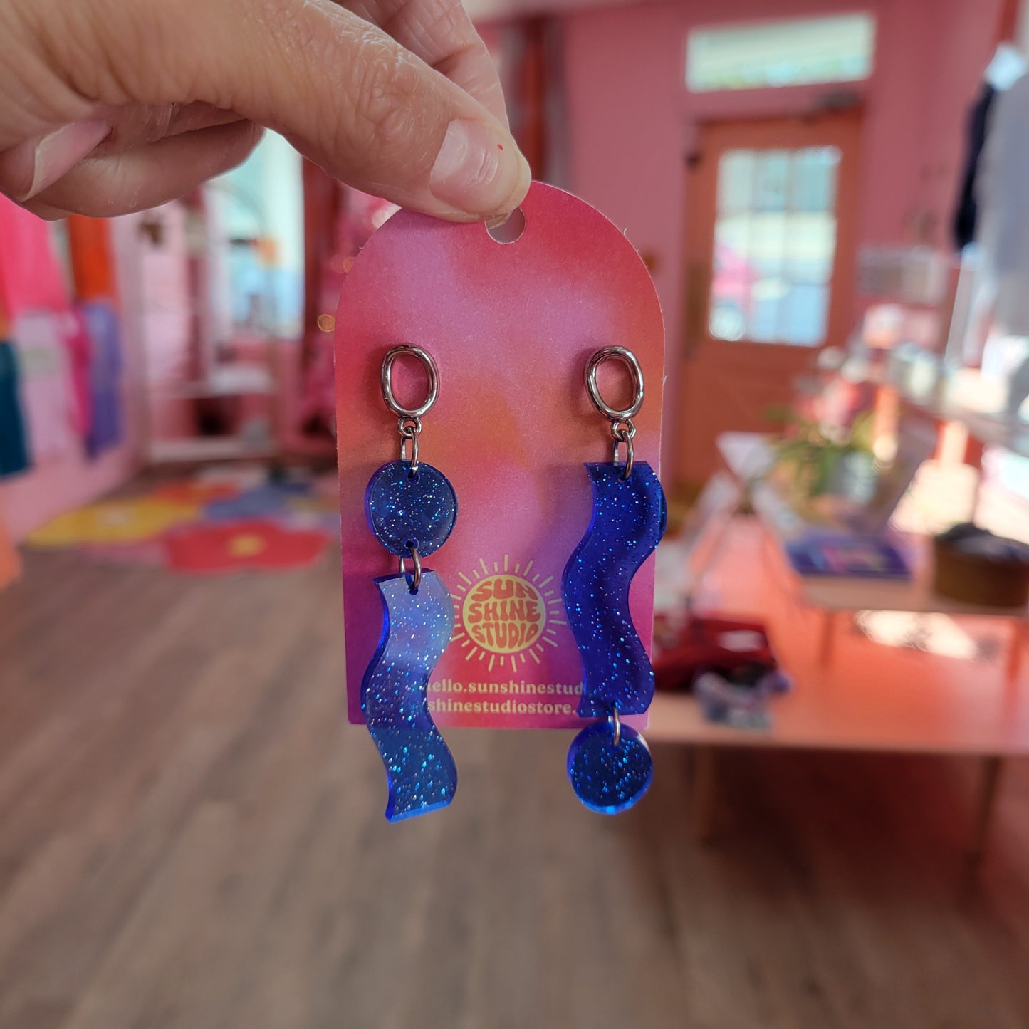 Squiggle Drop Earrings
