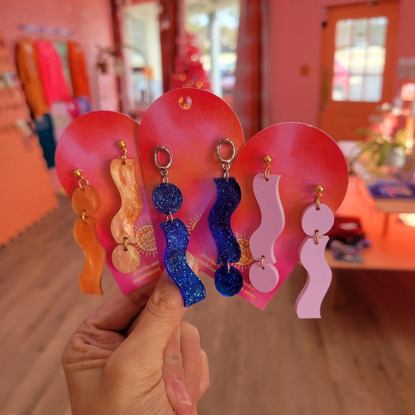 Squiggle Drop Earrings