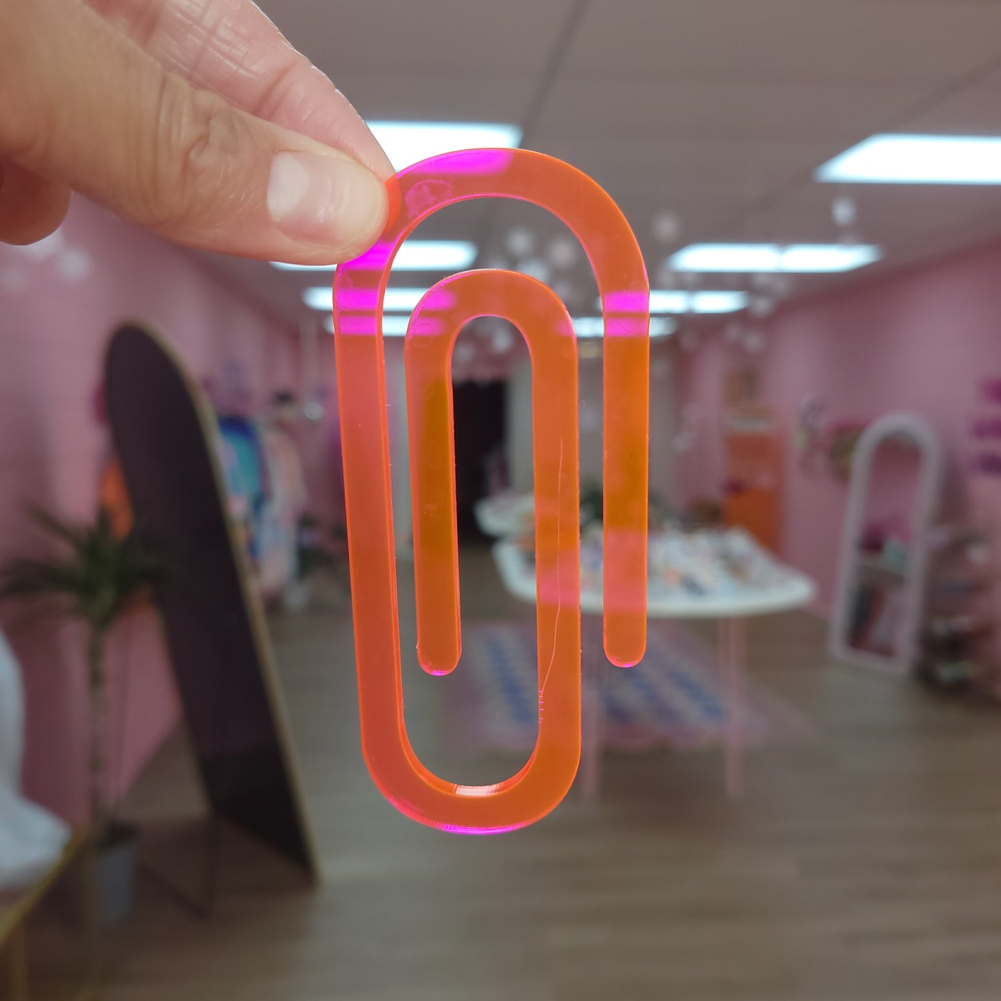 Fluorescent Orange Jumbo Paper Clip