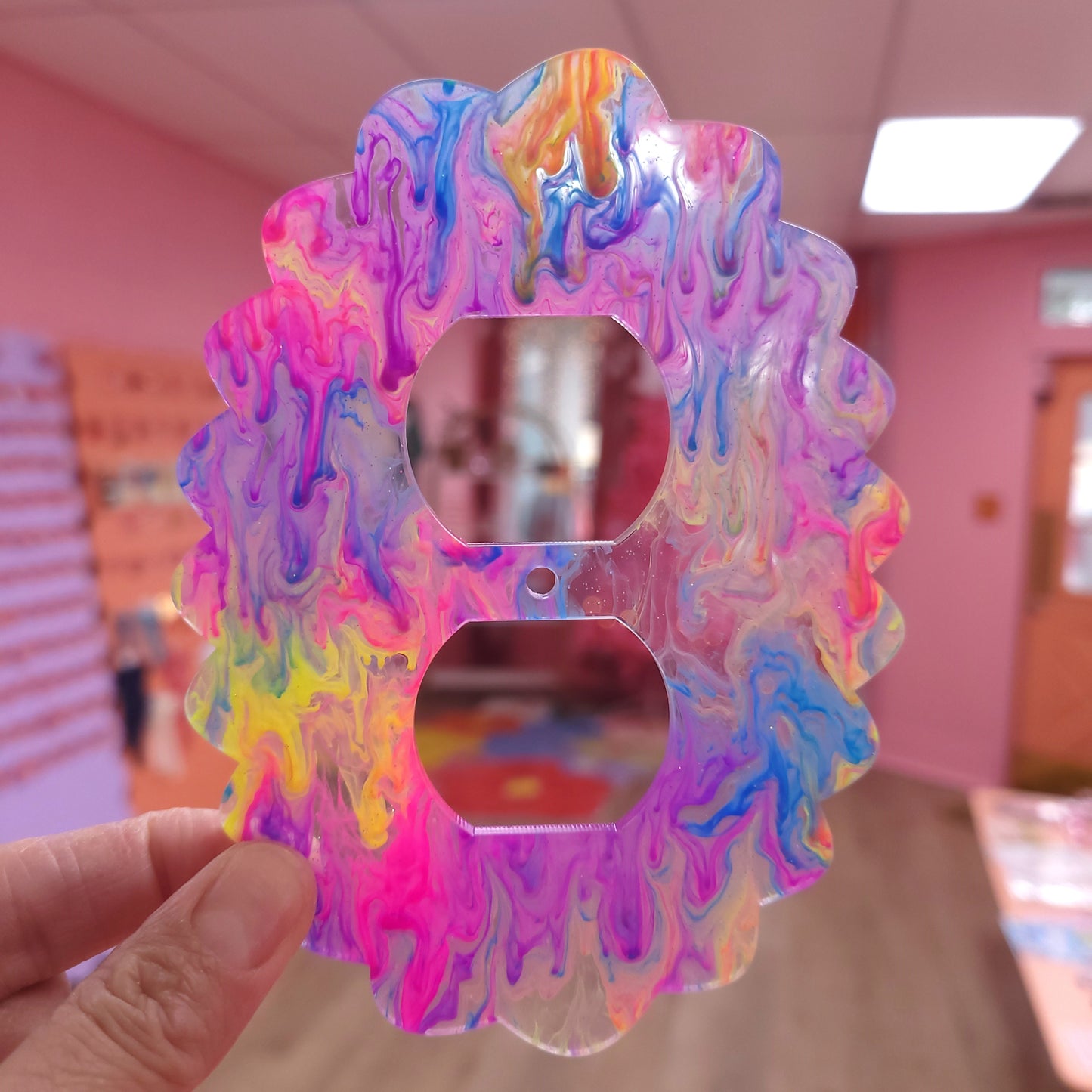 Neon Sparkling Paint Outlet Covers