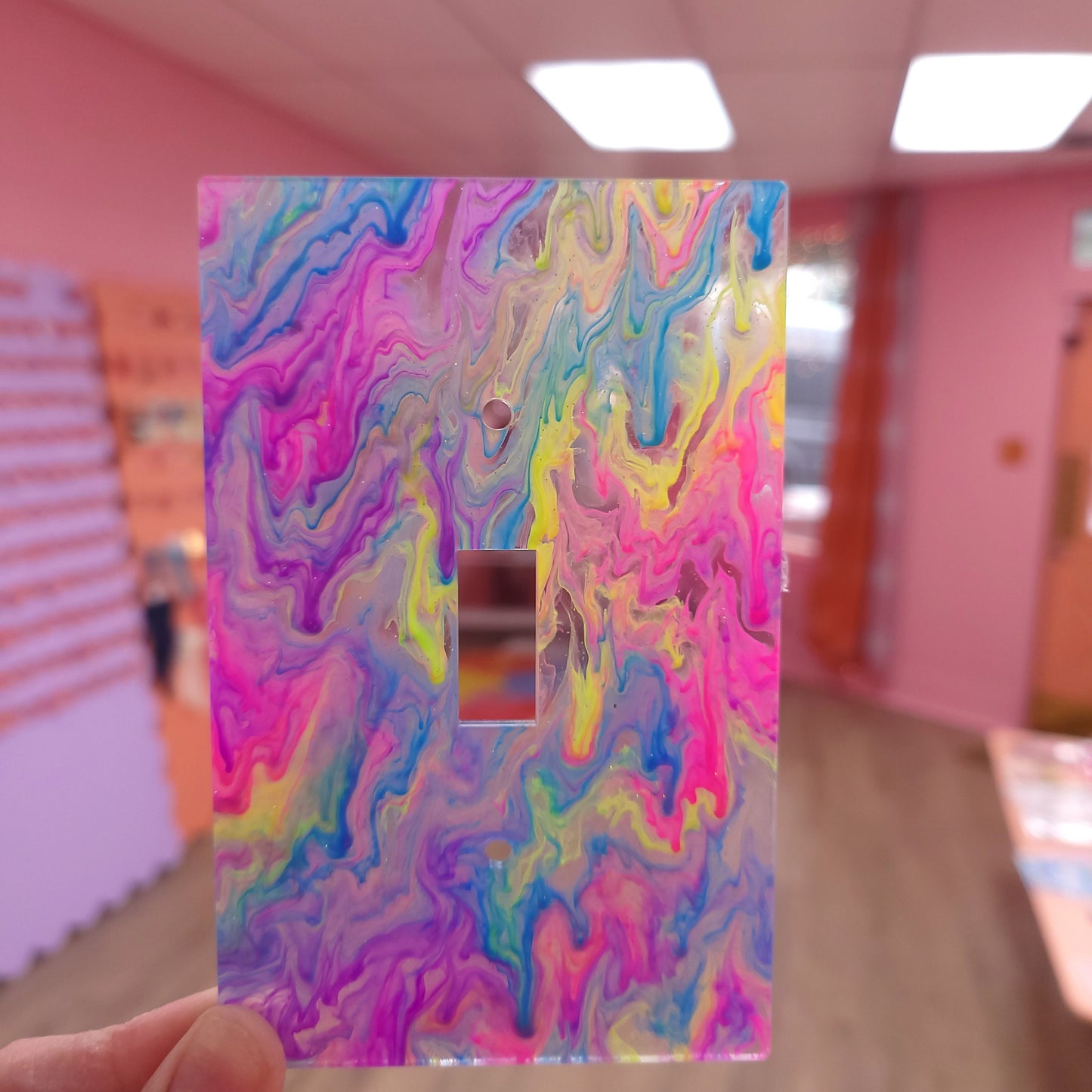 Neon Sparkling Paint Outlet Covers