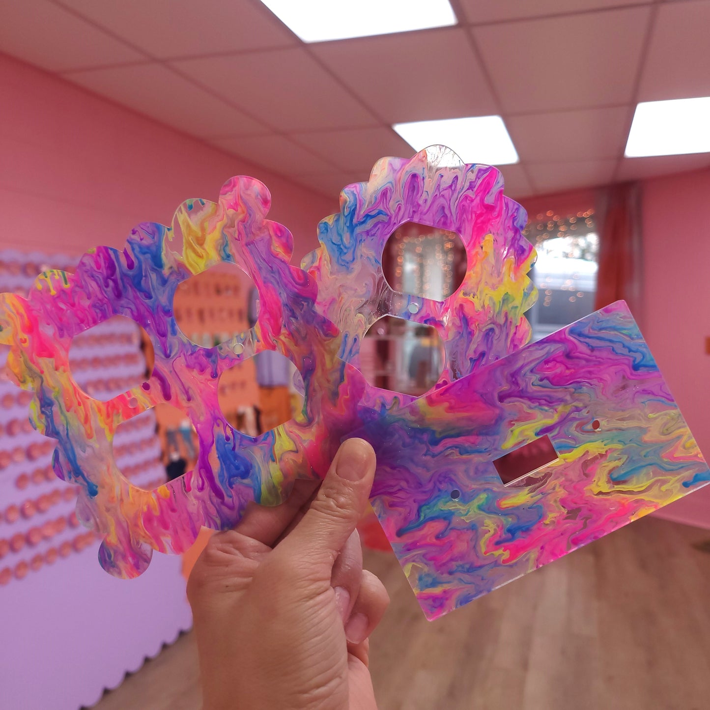 Neon Sparkling Paint Outlet Covers