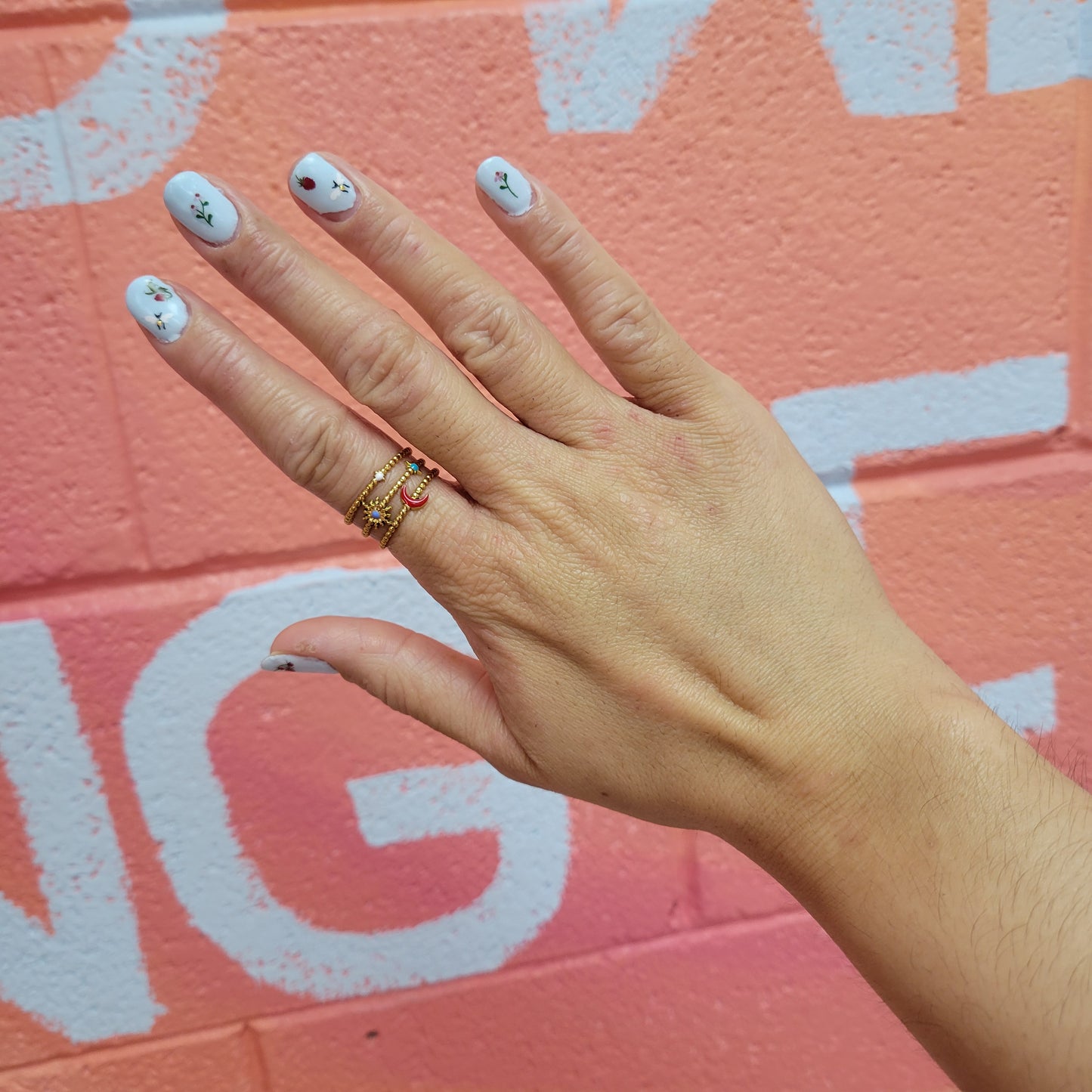 Adjustable Moon and Sun Titanium Ring