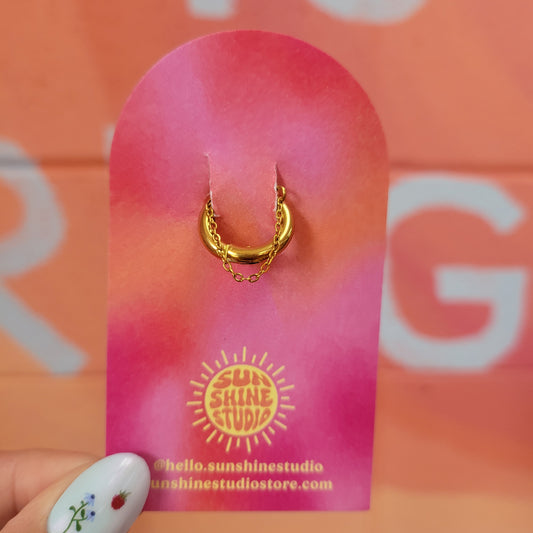 "Chain-ge Up" - Non-Piercing Clip-On Hoop