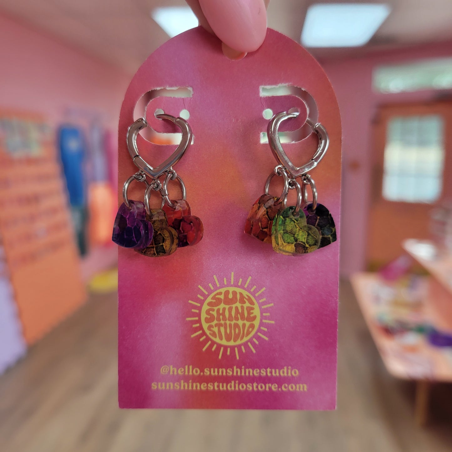 Dainty Trio Heart Pride Earrings