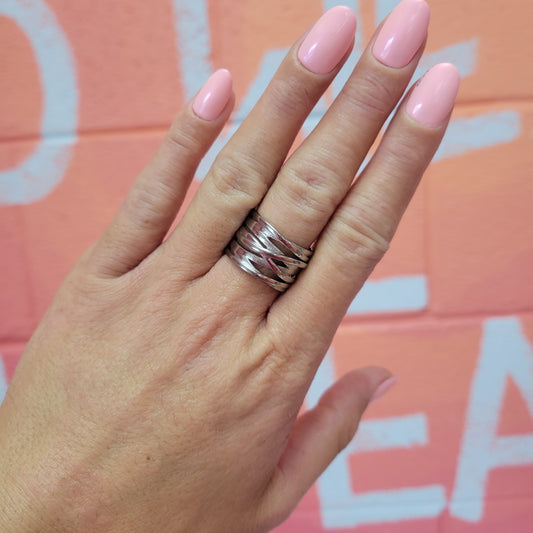 Layered Wrappings Titanium Ring