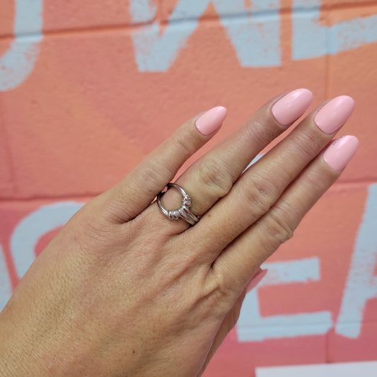 Lark's Head Knot Titanium Ring