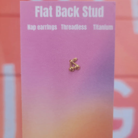 Delicate Cherries Flat Back Stud