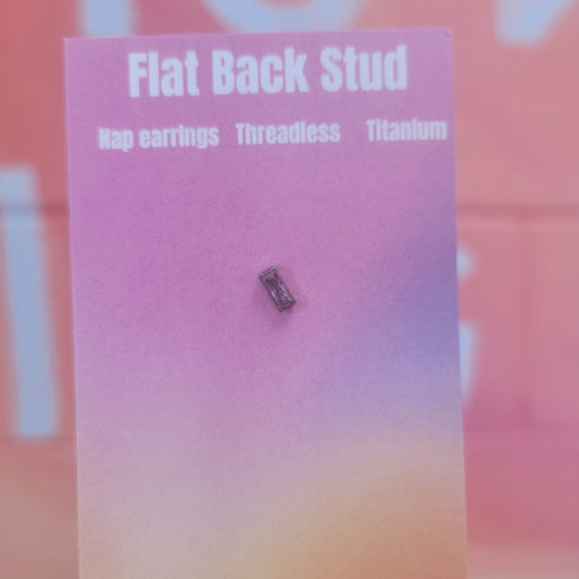 Bezel Rectangle Flat Back Stud