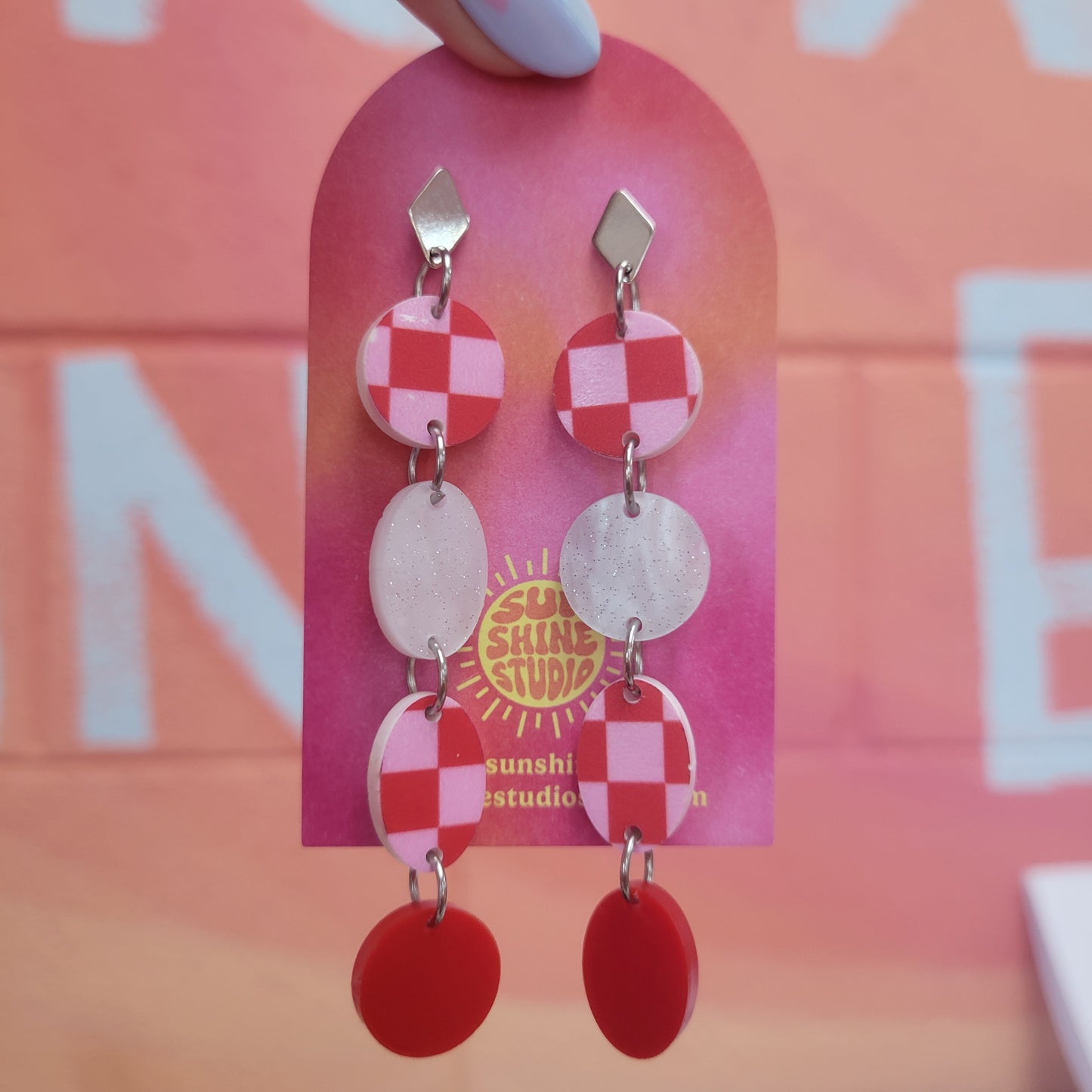 Celebration Confetti Drops - Long Dangle Earrings