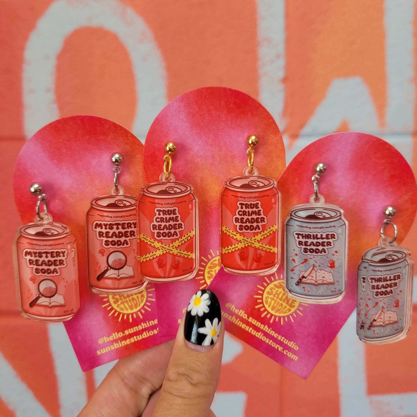 "Mystery Reader Soda" Earrings