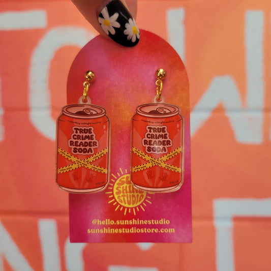"True Crime Reader Soda" Earrings
