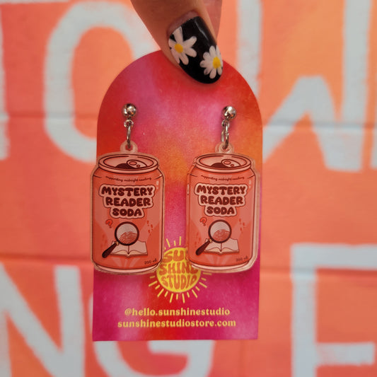 "Mystery Reader Soda" Earrings