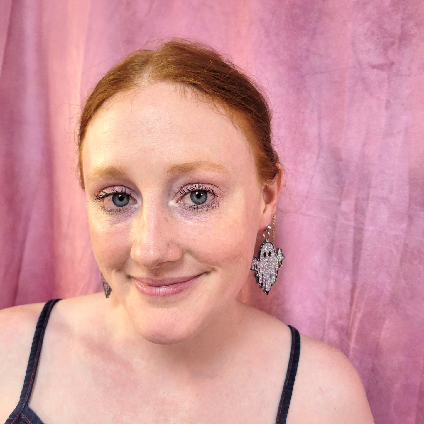 Sparkling Glitter Ghost Earrings