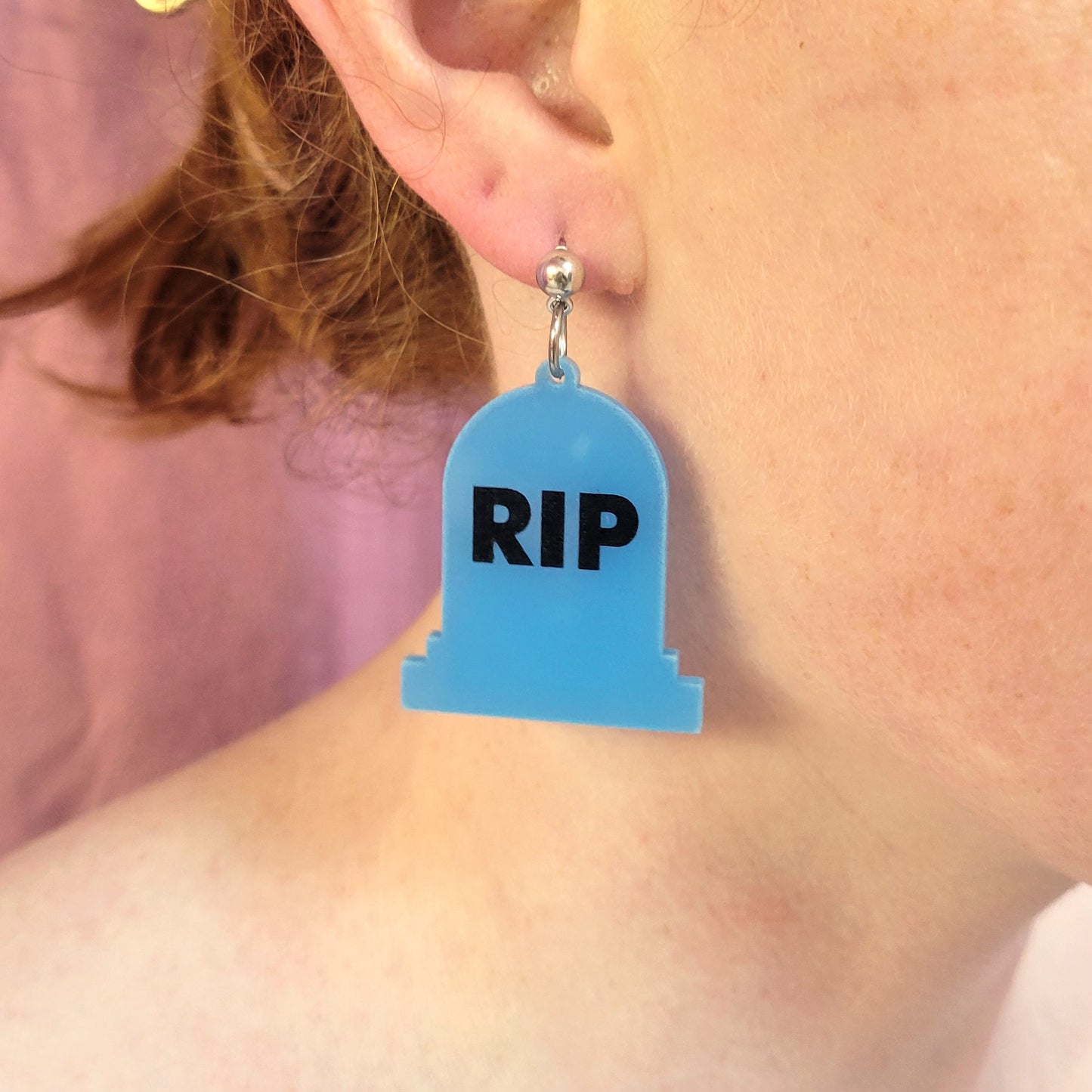 RIP - Statement Tombstone Earrings