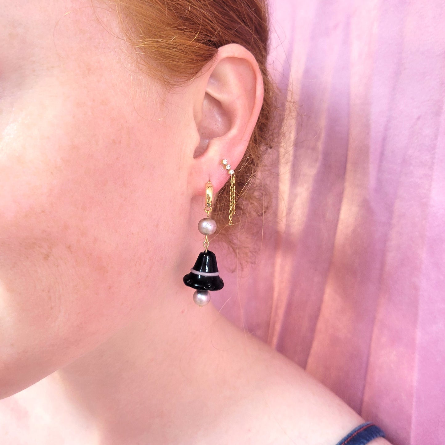 Glass Beaded Witchy Earrings