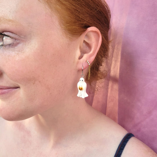 Spooky Ghost Charm Earring