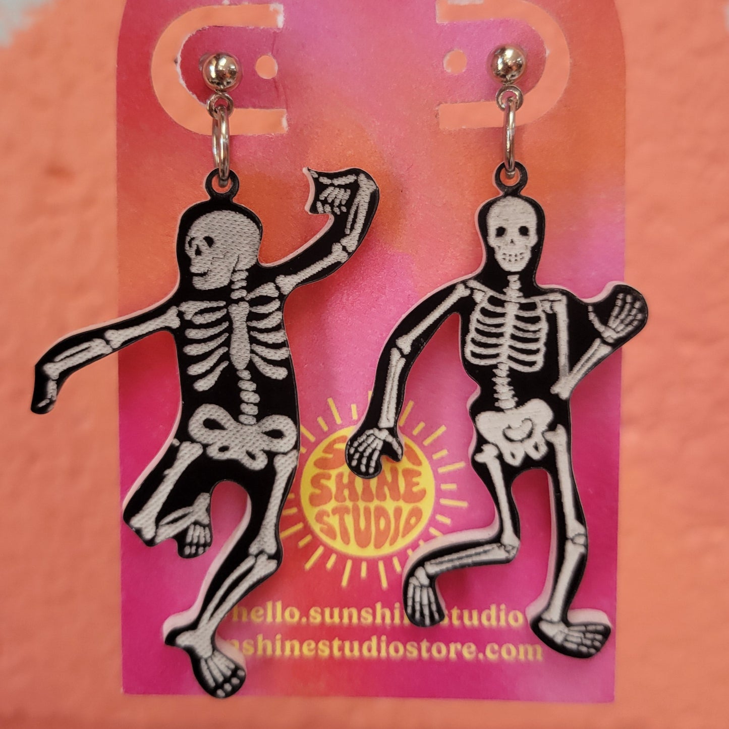 Dancing Bones - Skeleton Earrings